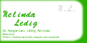 melinda ledig business card